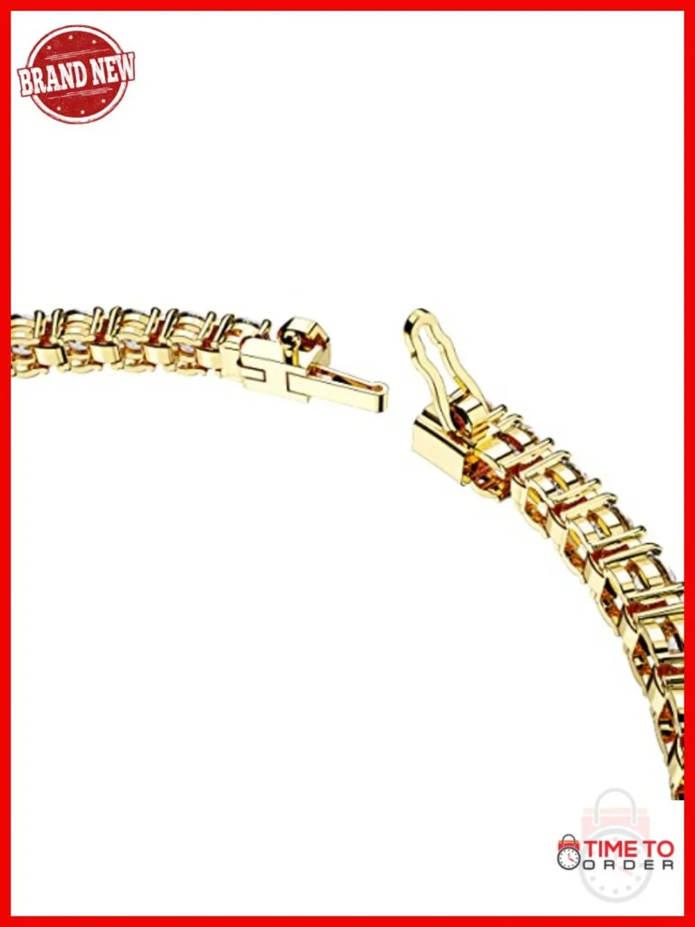 Tennis Bracelet, Cubic Zirconia, Gold-Tone Finish, Chain Bracelet